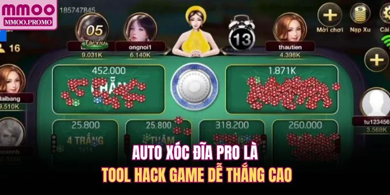 Auto Xóc Đĩa Pro là tool hack game dễ thắng cao